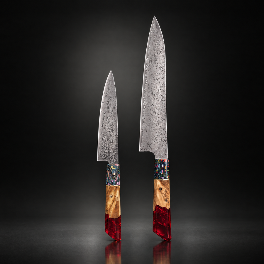 Akatsuki 2-Piece Knife Set (Gyuto & Utility)