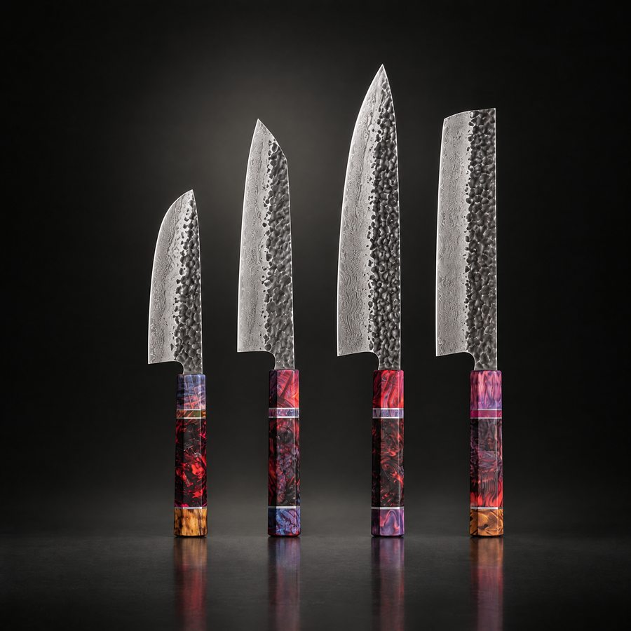 Kazan Damascus Knife Set