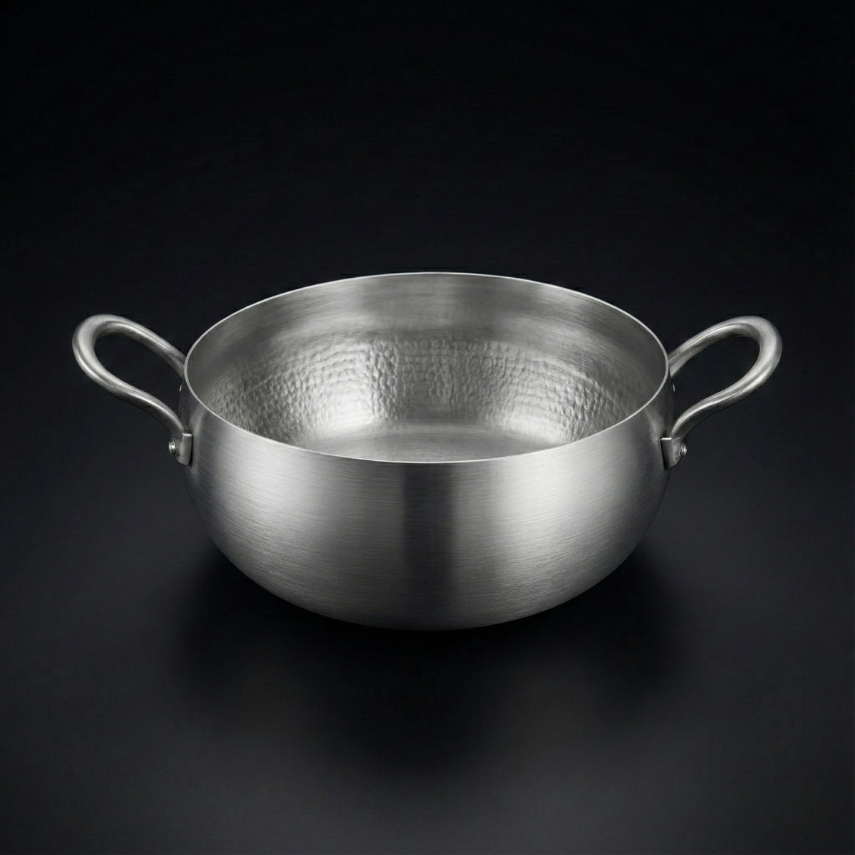 Hand-Hammered Deep Titanium Pot