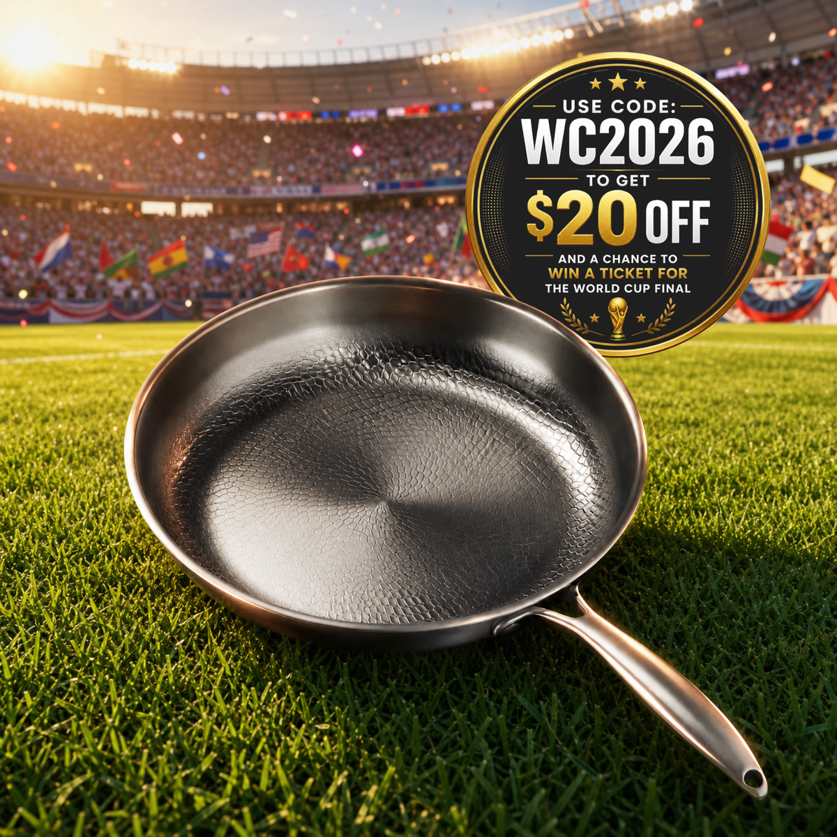 Hand-Hammered Titanium Pan | World Cup 26