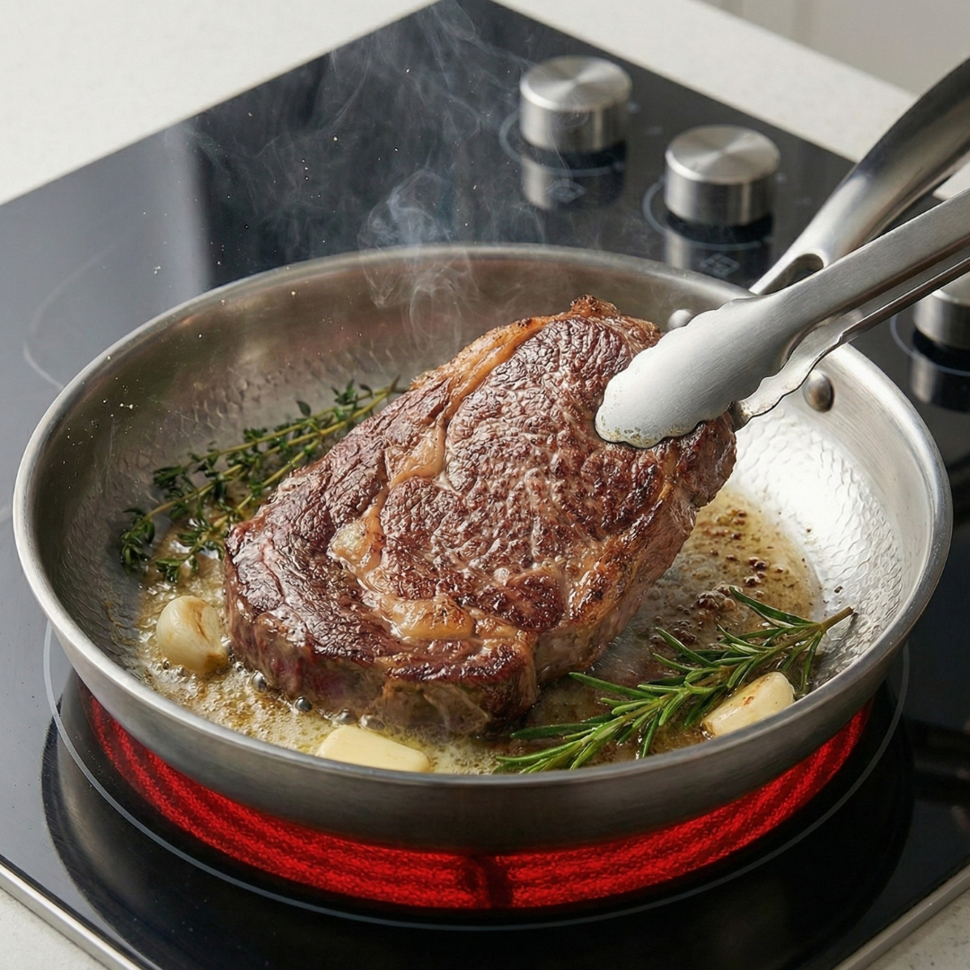 Hand-Hammered Titanium Pan - 3-piece set