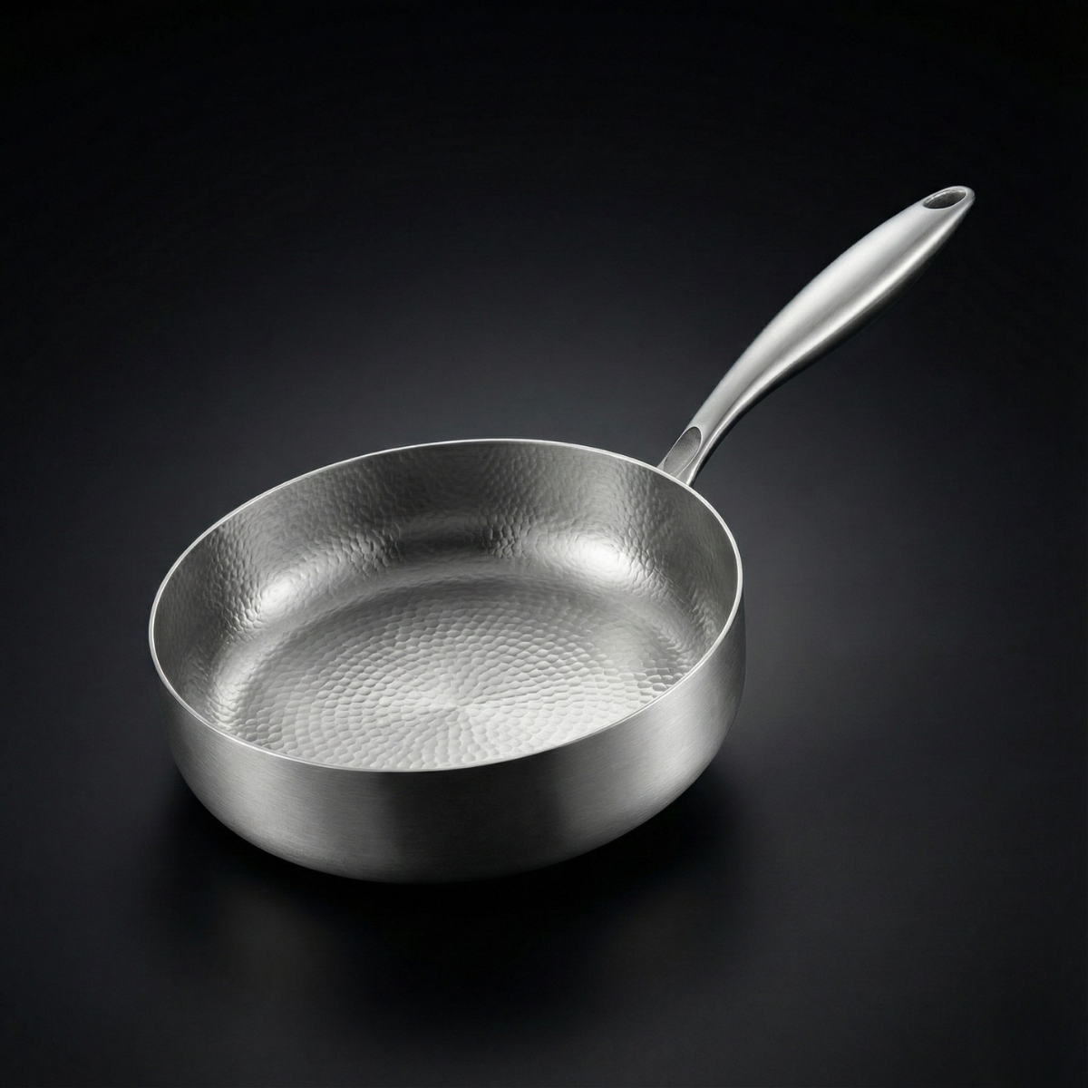 Hand-Hammered High-Wall Titanium Pan