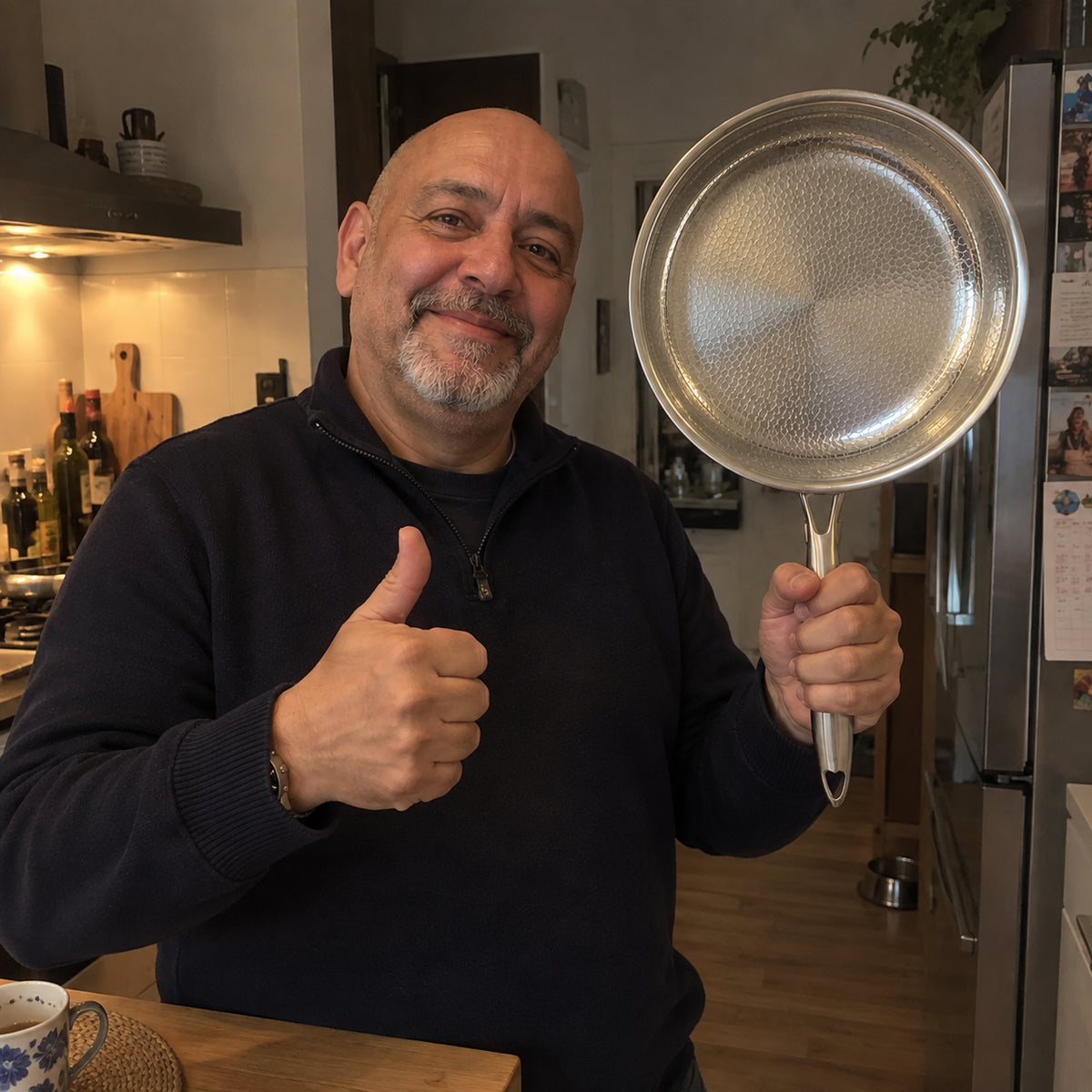 Hammered Titanium Pan
