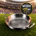 Hand-Hammered Titanium Pan with Two Handles | World Cup 26