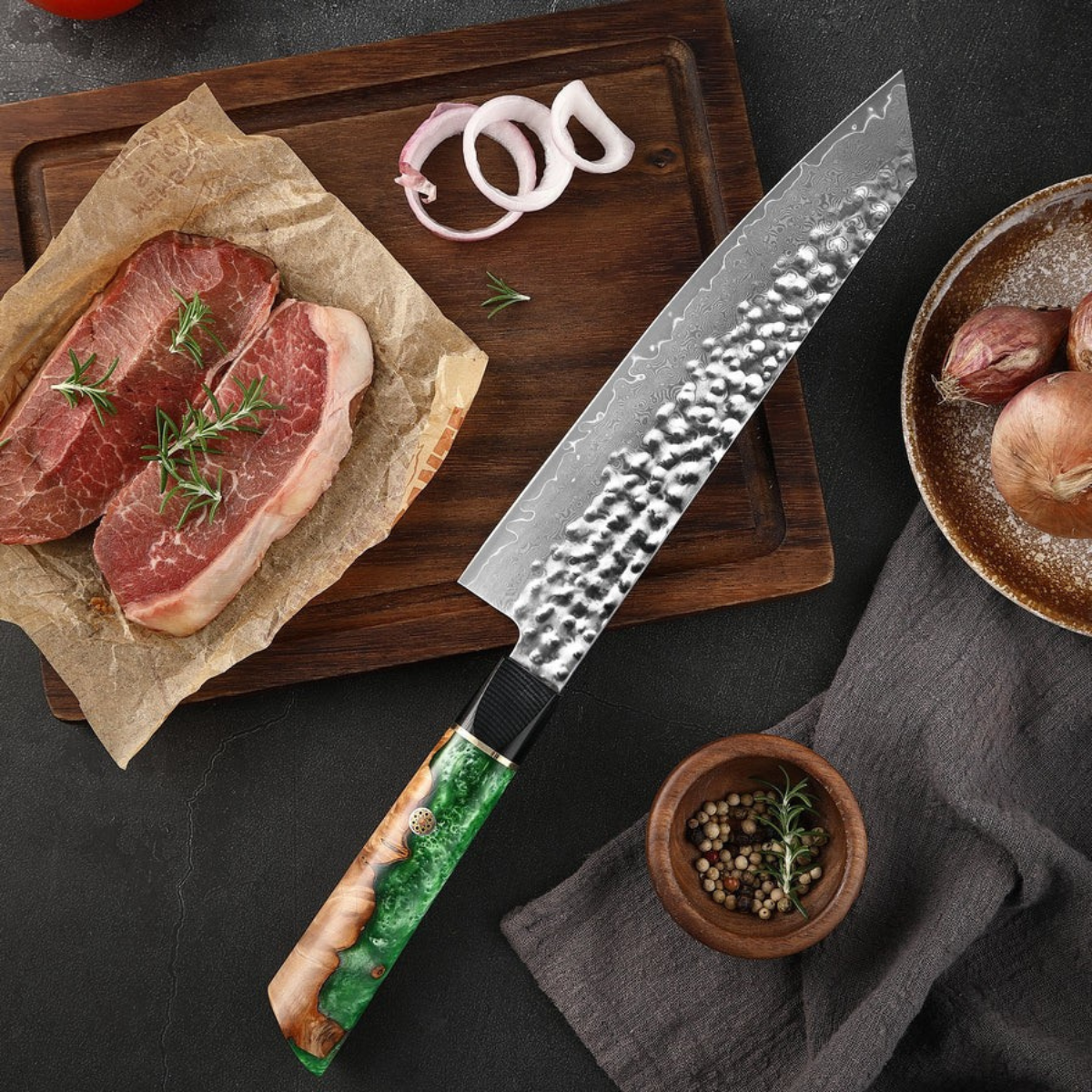 Kiritsuke Damascus Knife – 9.4 inch (24 cm) Versatile Blade