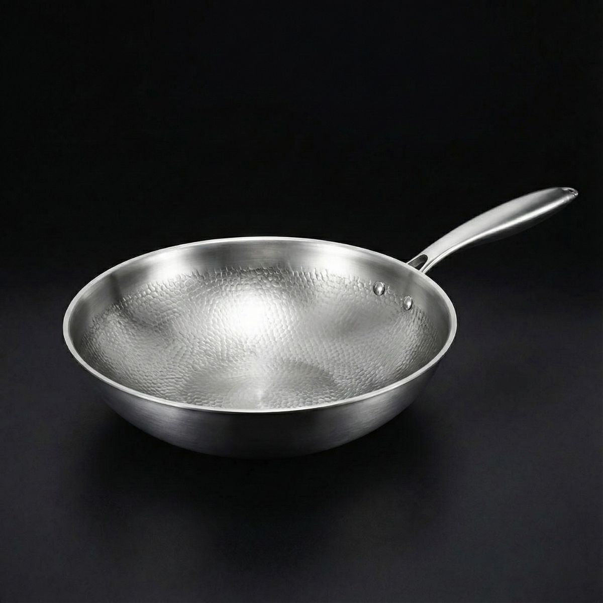 Hand-Hammered Titanium Family Set: 4 Pans & Utensils