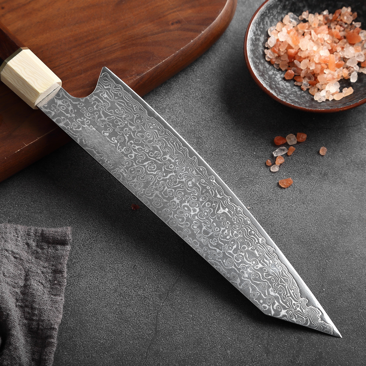 Kiritsuke Damascus Knife – 9.4 inch (24 cm) Precision Blade