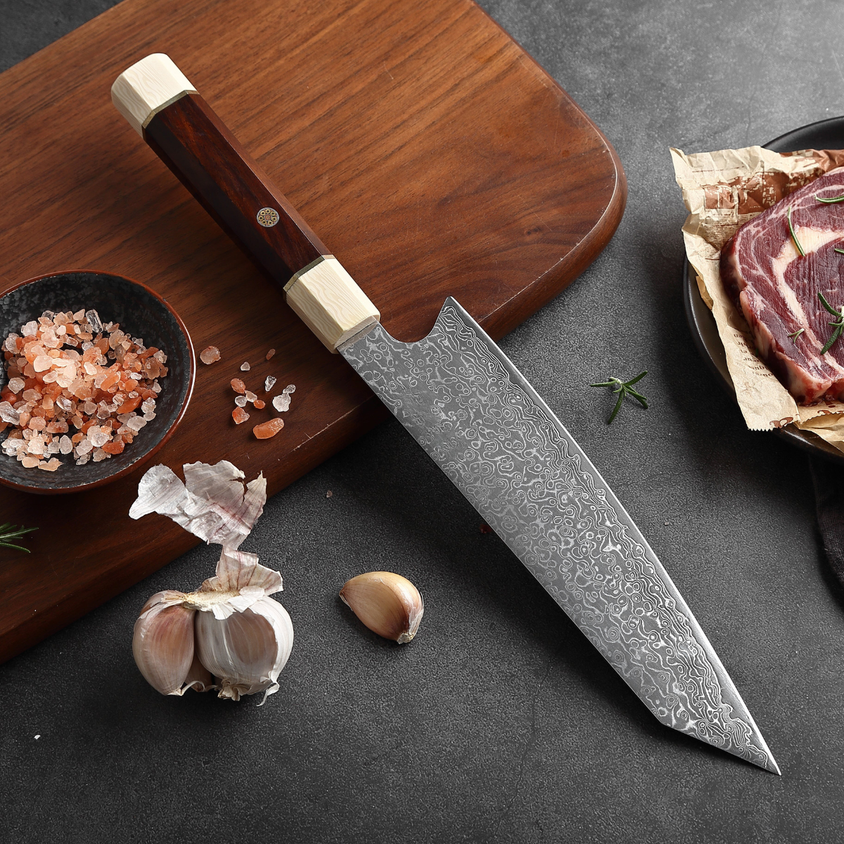 Kiritsuke Damascus Knife – 9.4 inch (24 cm) Precision Blade