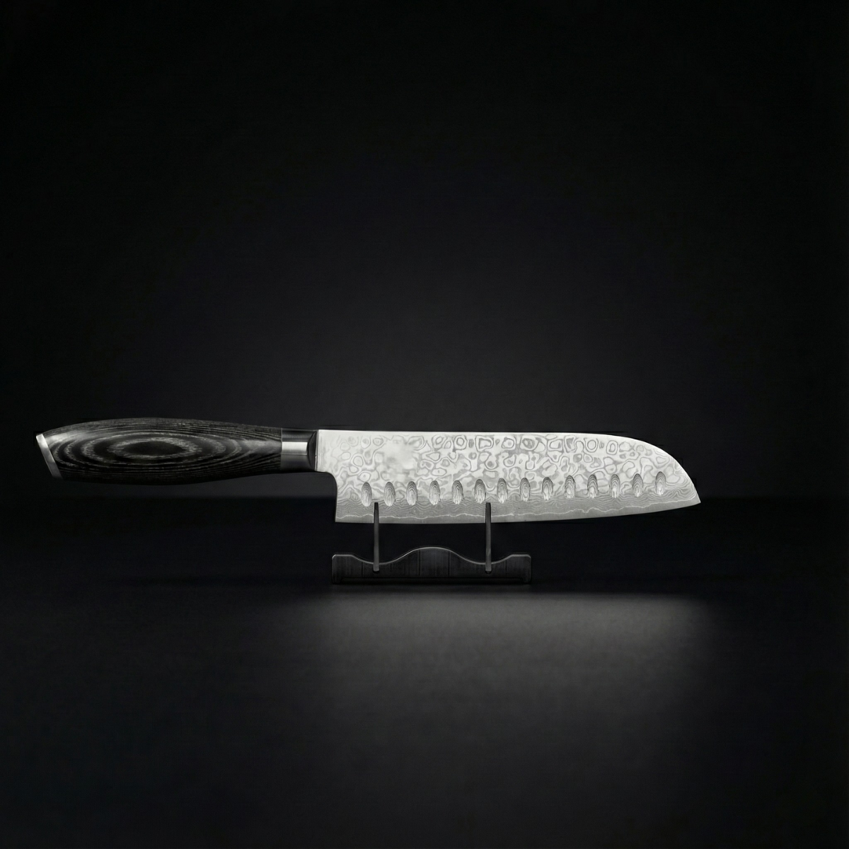 Japanese Damascus Santoku Knife – 7.1 inch (18 cm) Versatile Blade