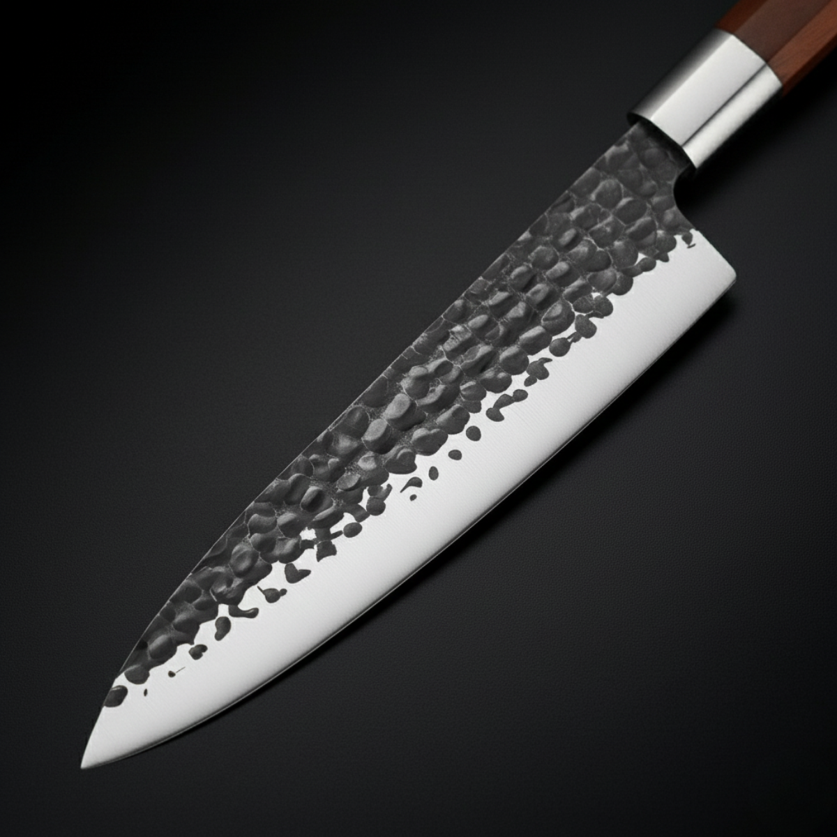 Japanese Hammered Stainless Steel Chef’s Knife – 7.3 inch (18.5 cm) Precision Blade