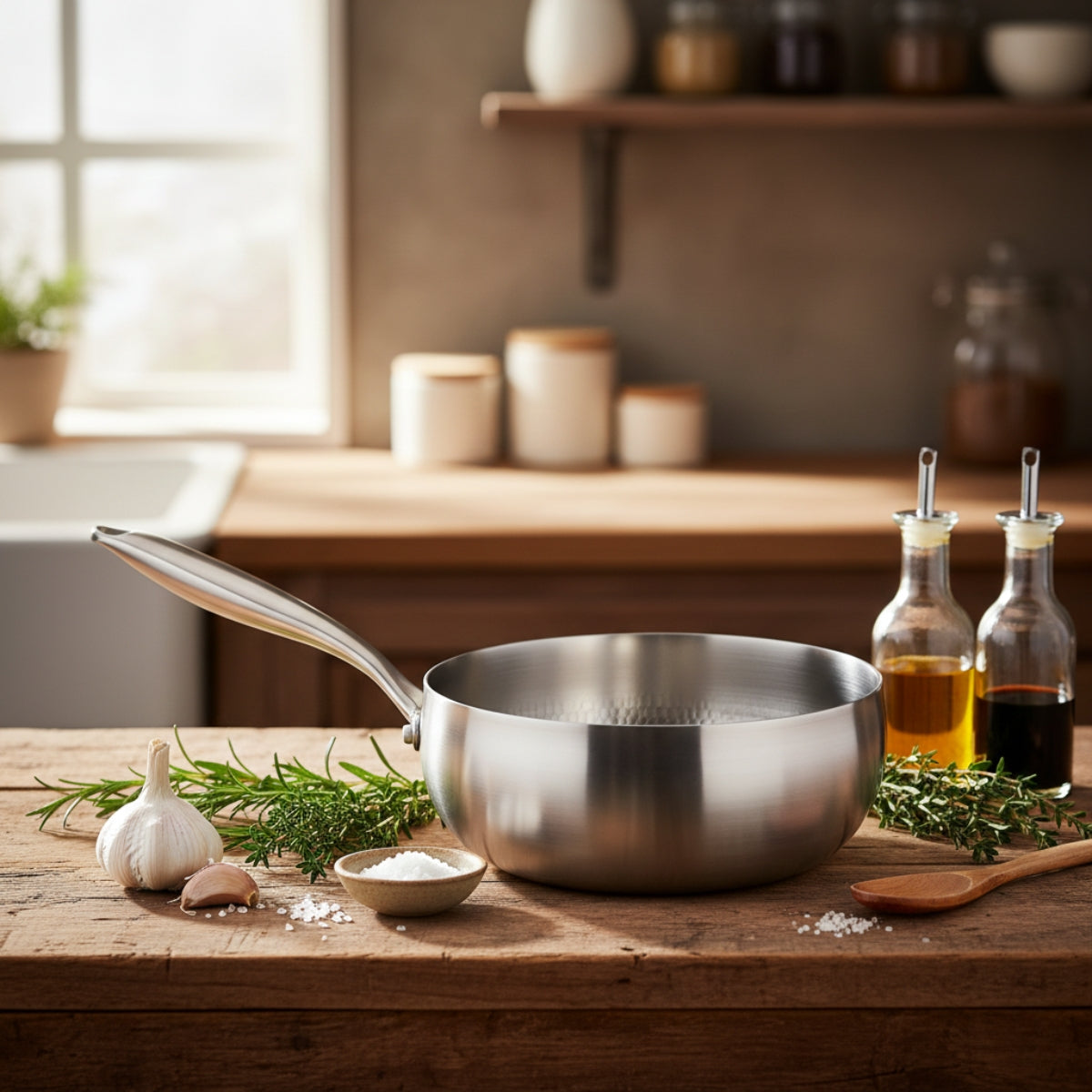 Hand-Hammered Titanium Sauté Pan