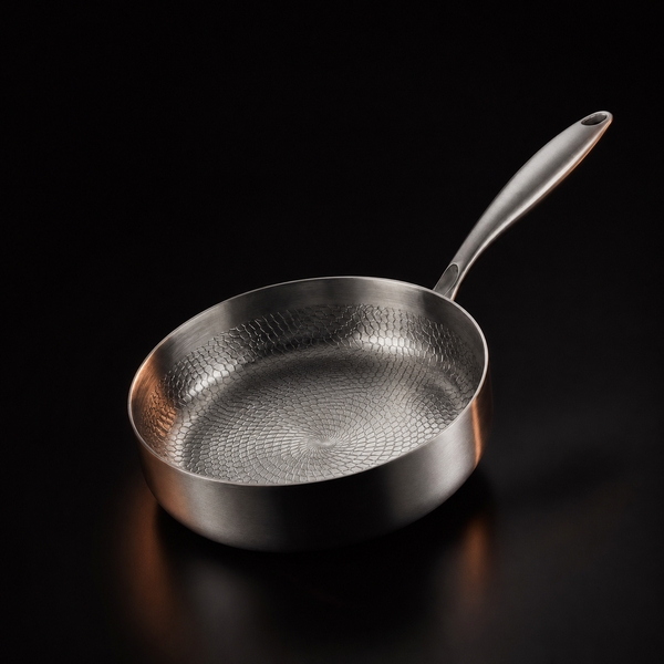 Okura Hand-Hammered High Wall Titanium Pan