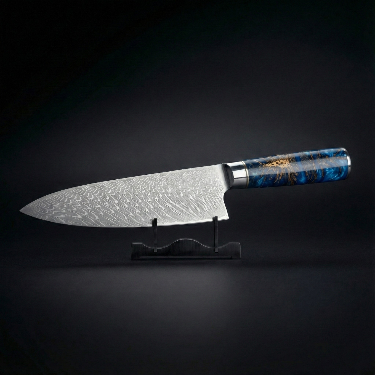 Japanese Hammered Damascus Chef’s Knife – 7.9 inch (20 cm) Precision Blade