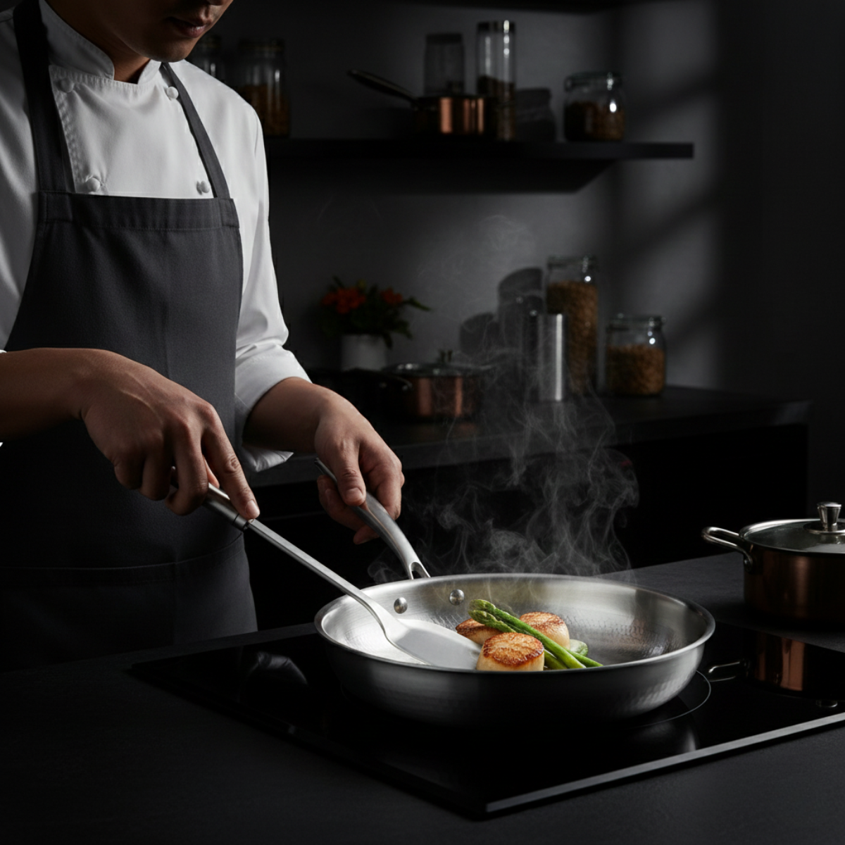 Hand-Hammered Titanium Pan Duo Set