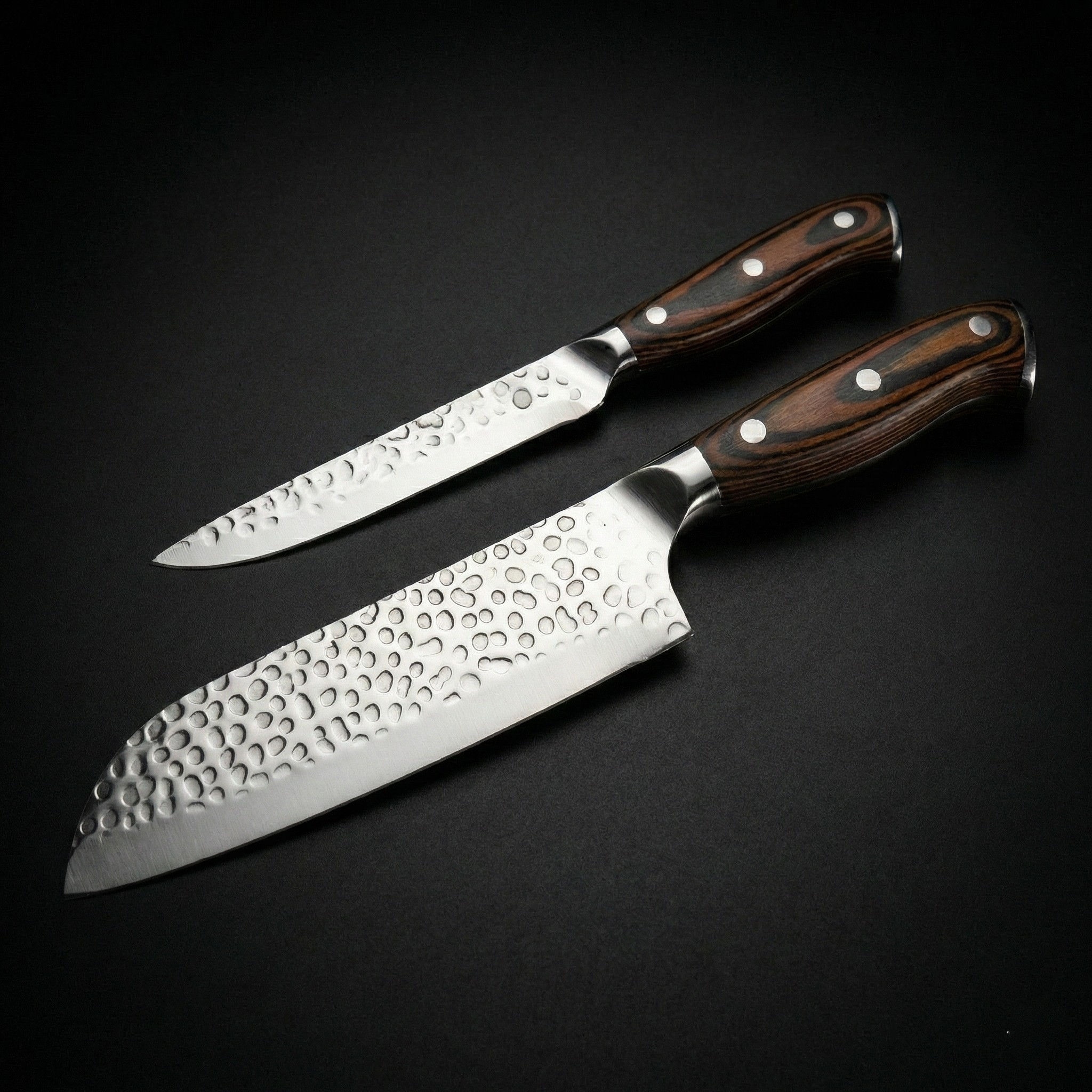 Japanese Damascus Kazoku 2-Piece Starter Set – 3.9-Inch (10 cm) & 8.3-Inch (21 cm) Precision Blades