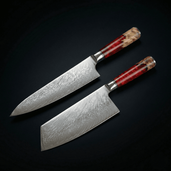 Japanese Damascus Shinku 2-Piece Performance Set – 7.5-Inch (19 cm