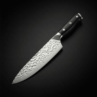 Japanese hammered Damascus chef's knife, 20cm, Okura Cookware