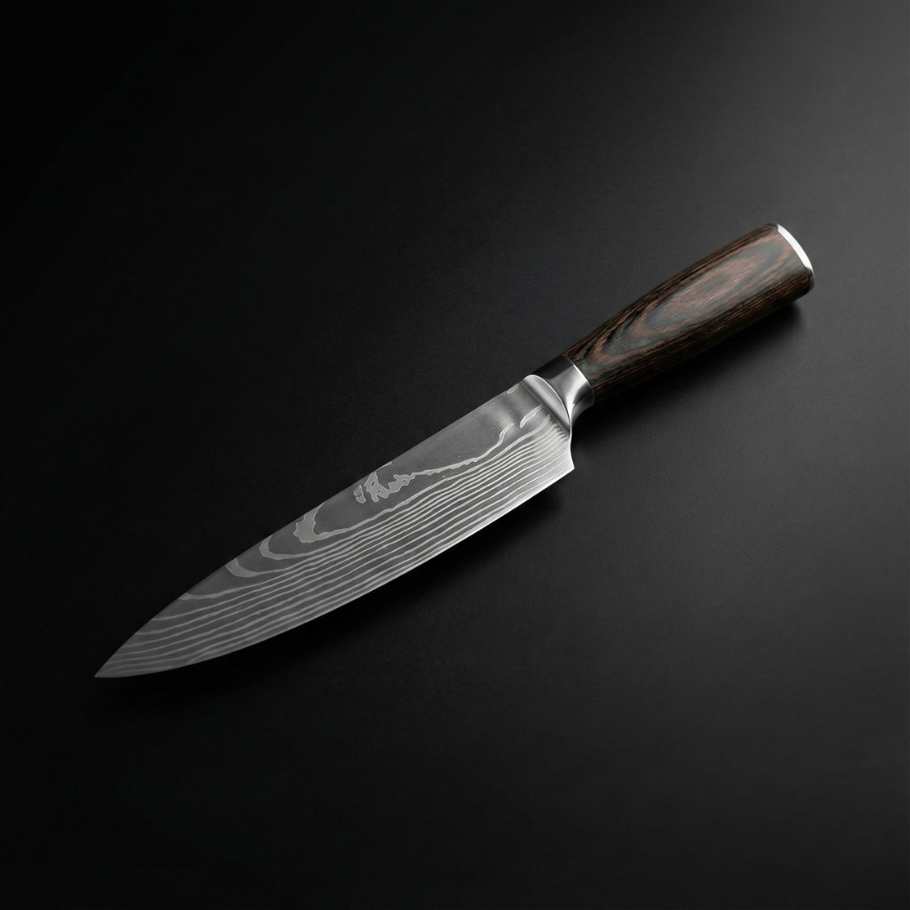 Japanese Damascus Chef’s Knife – 8.1 inch (20.5 cm) Precision Blade