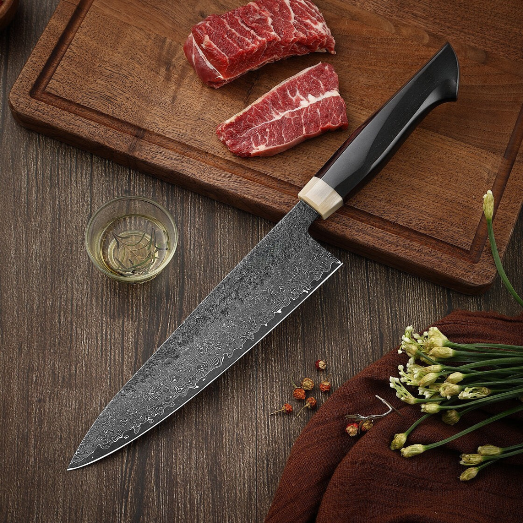 Japanese Damascus Chef’s Knife – 7.9 inch (20 cm) Precision Blade