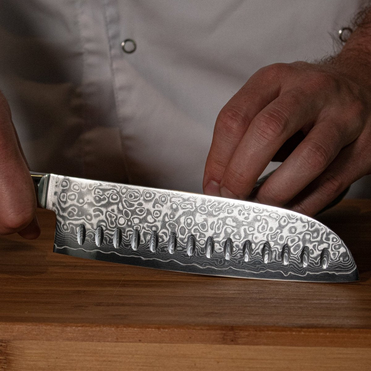 Santoku Knife 18cm — Japanese Damascus | Okura Cookware