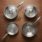 Hand-Hammered Titanium Essentials Kitchen Set with 2 Lids (10, 11 & 12 Inch) | World Cup 26