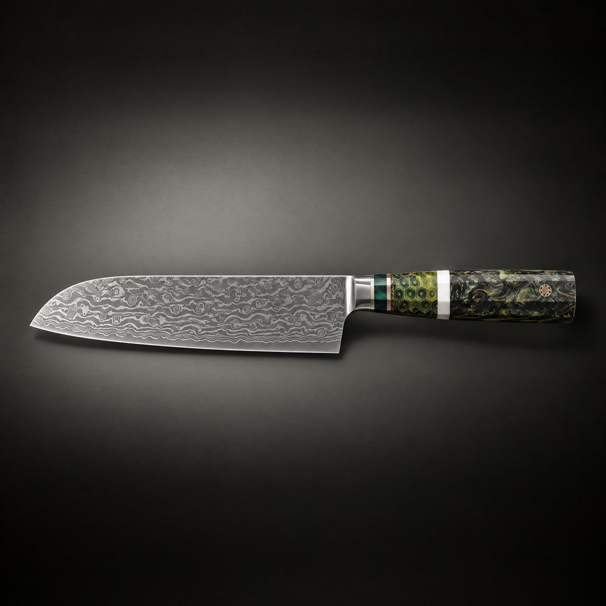 Ibuki 7-Inch Santoku Knife, full side profile