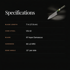 Ibuki 7-Inch Santoku Knife specifications