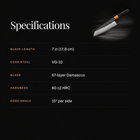 Genbu Santoku Knife specifications