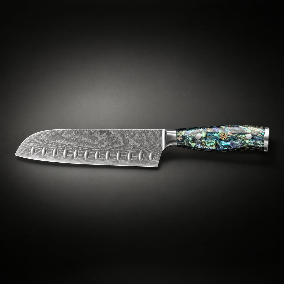 Ryujin Santoku Knife, full side profile