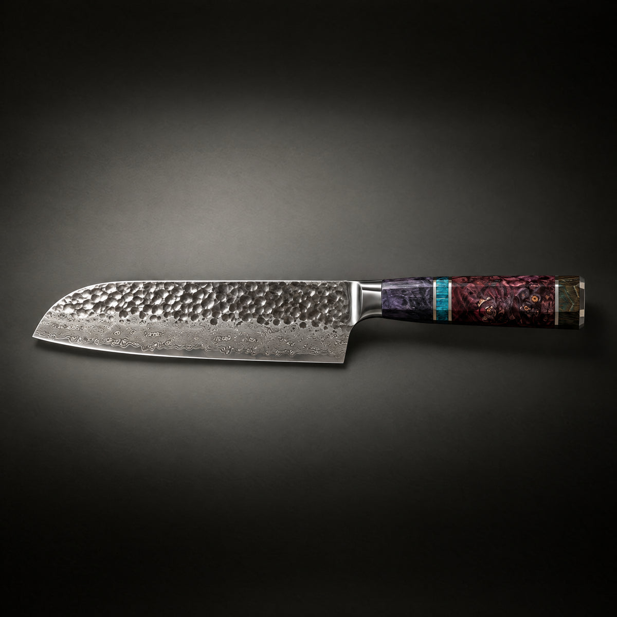 Retsu Santoku Knife, full side profile