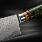 Close-up of the daigo santoku knife blade and handle