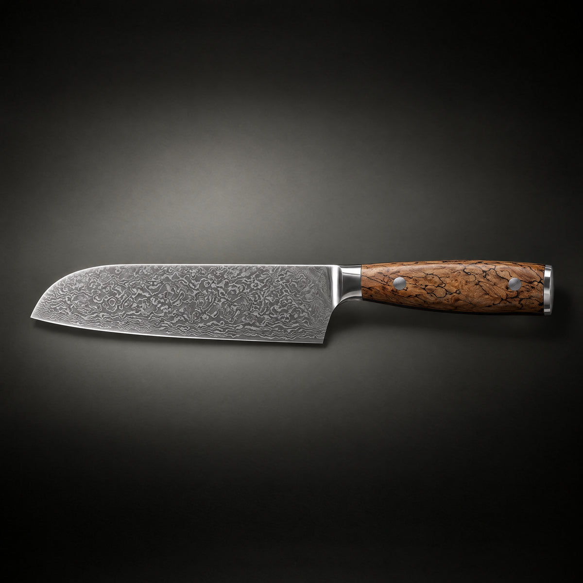 Hayate Santoku Knife, full side profile