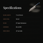 Genkai Santoku Knife specifications