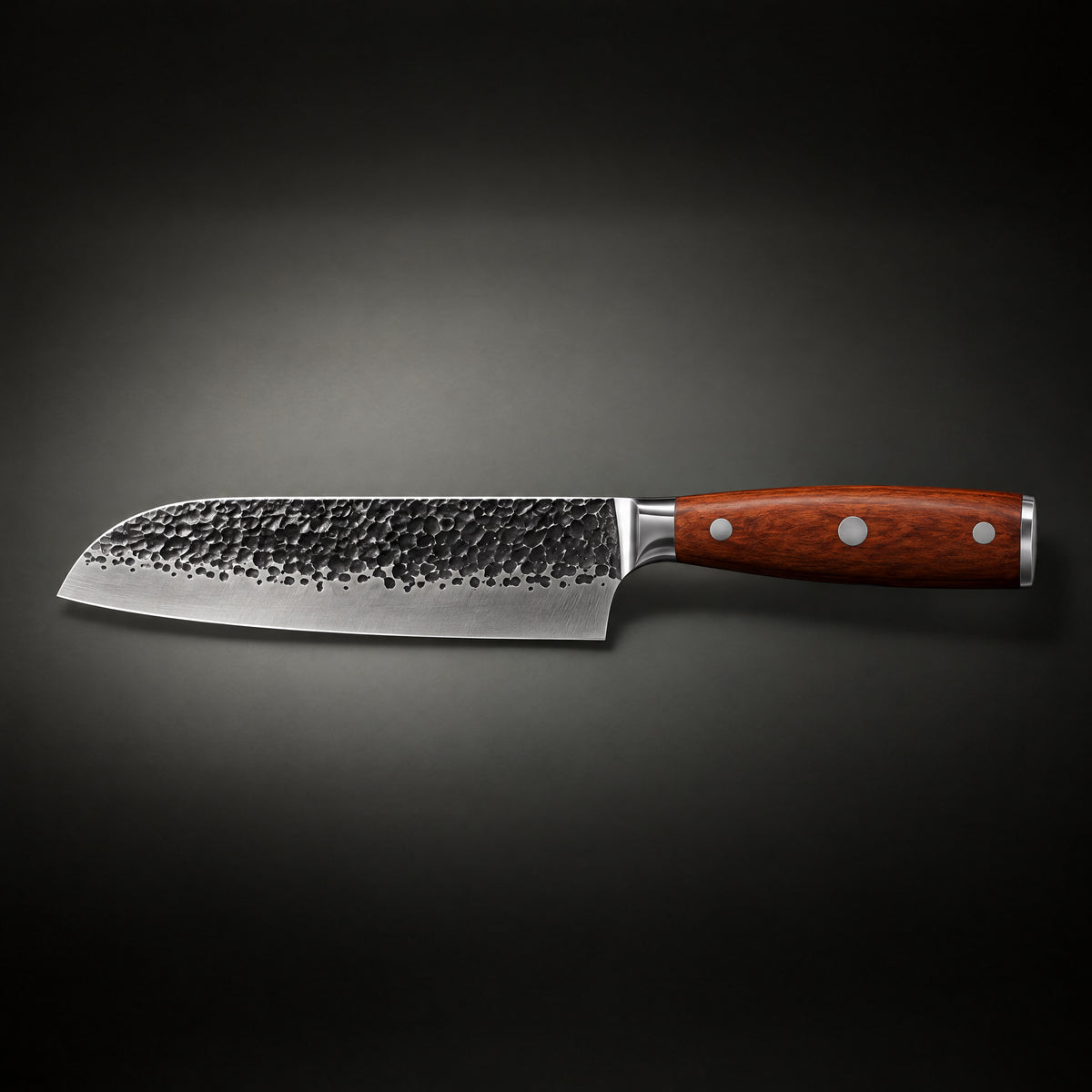 Hagane 7-Inch Santoku Knife, full side profile