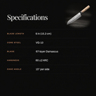 Takumi Santoku Knife specifications