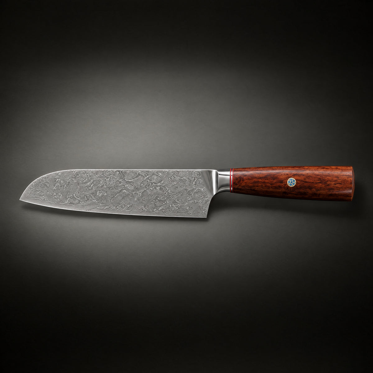 Takamori Santoku Knife, full side profile