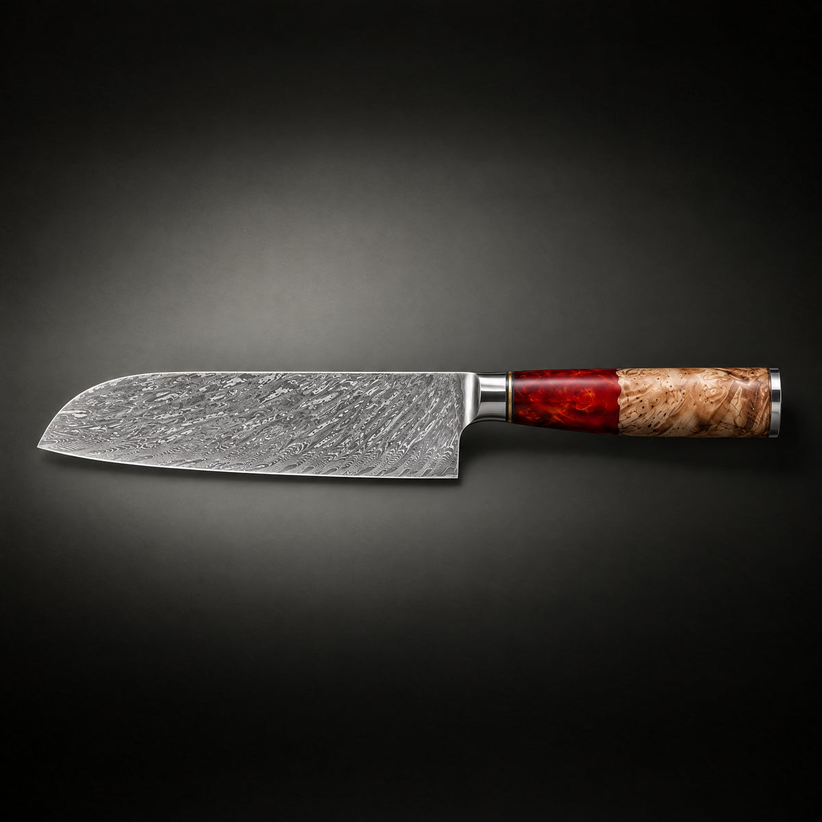 Akagi Santoku Knife, full side profile