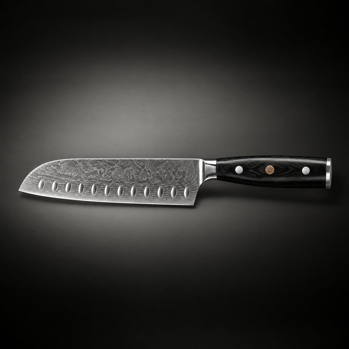Guren Santoku Knife, full side profile