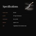 Haku Santoku Knife specifications