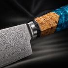 Close-up of the suijin 9-inch gyuto chef knife blade and handle