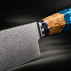 Close-up of the suijin 8-inch gyuto chef knife blade and handle