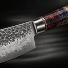 Close-up of the kazan gyuto chef knife blade and handle