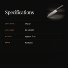Hakugin Kiritsuke Knife specifications