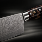 Close-up of the kongo kiritsuke knife blade and handle