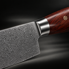 Close-up of the kurama kiritsuke knife blade and handle