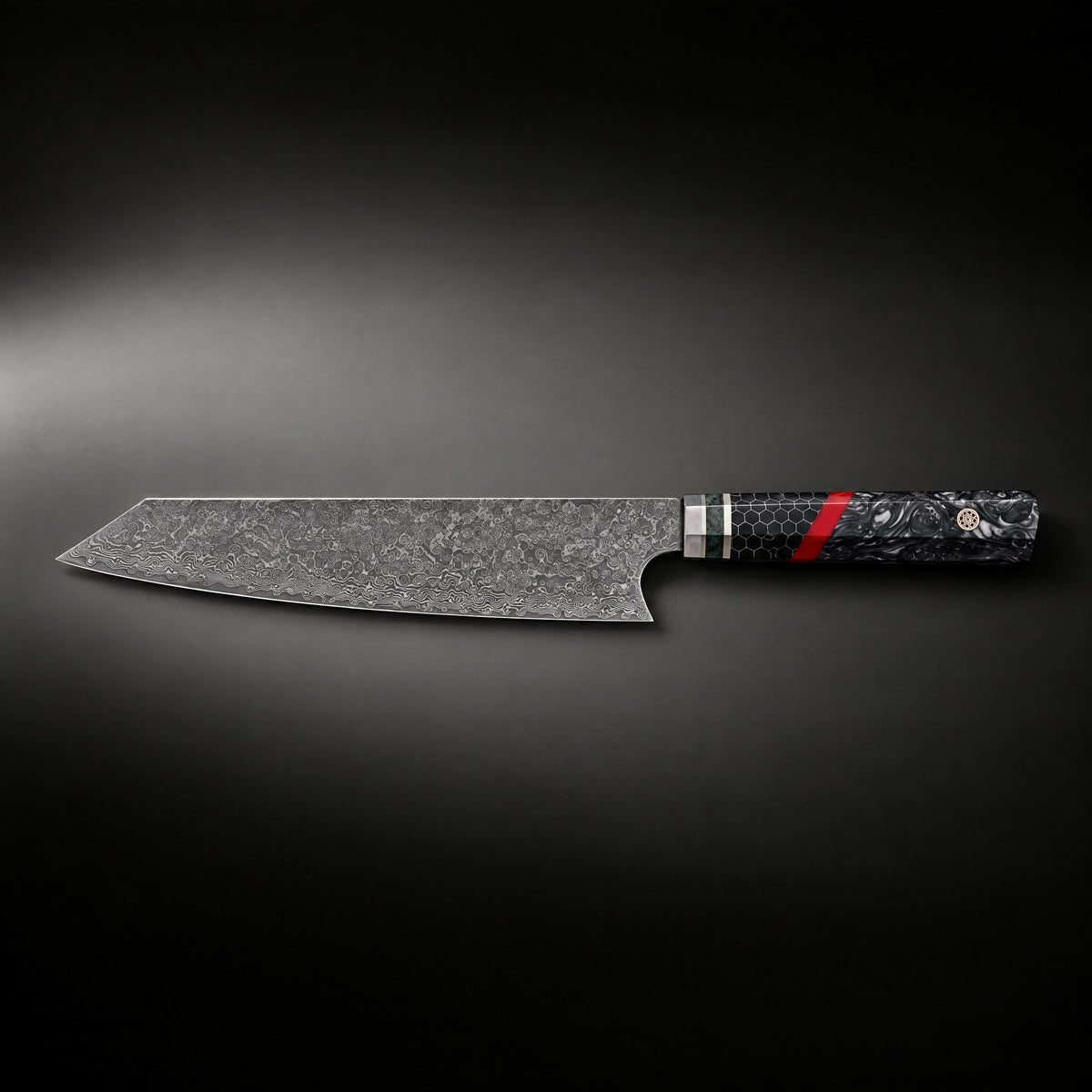 Shiden Kiritsuke Knife, full side profile