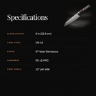 Shingen Kiritsuke Knife specifications