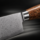 Close-up of the hayate nakiri knife blade and handle