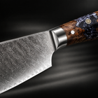 Close-up of the haku nakiri knife blade and handle