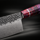 Close-up of the kazan nakiri knife blade and handle